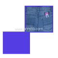 elastic waist blue jeans with print